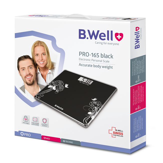 Electronic Personal Scale Pro-165 Black