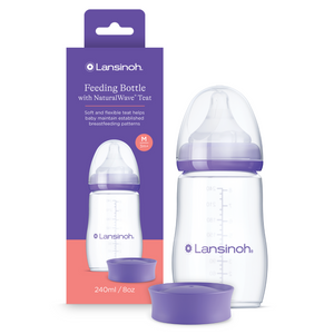 lansinoh - Glass Feeding Bottle with NaturalWave® Teat | MazenOnline