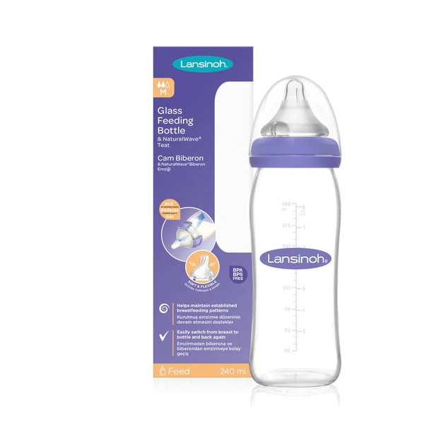 Glass Feeding Bottle with NaturalWave® Teat