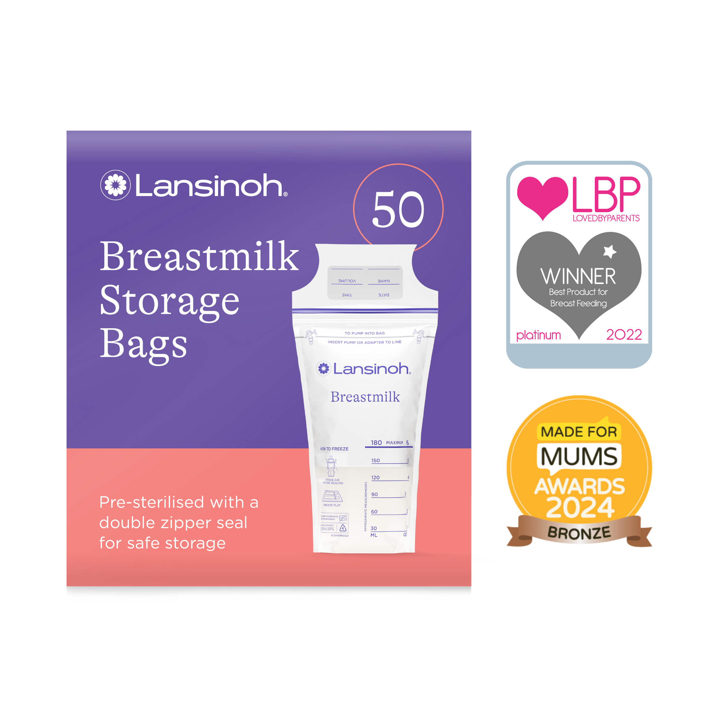 Lansinoh - Breastmilk Storage Bags | MazenOnline