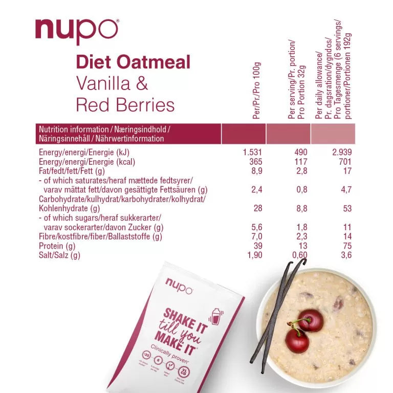 Diet Oatmeal Vanilla Red Berries - MazenOnline
