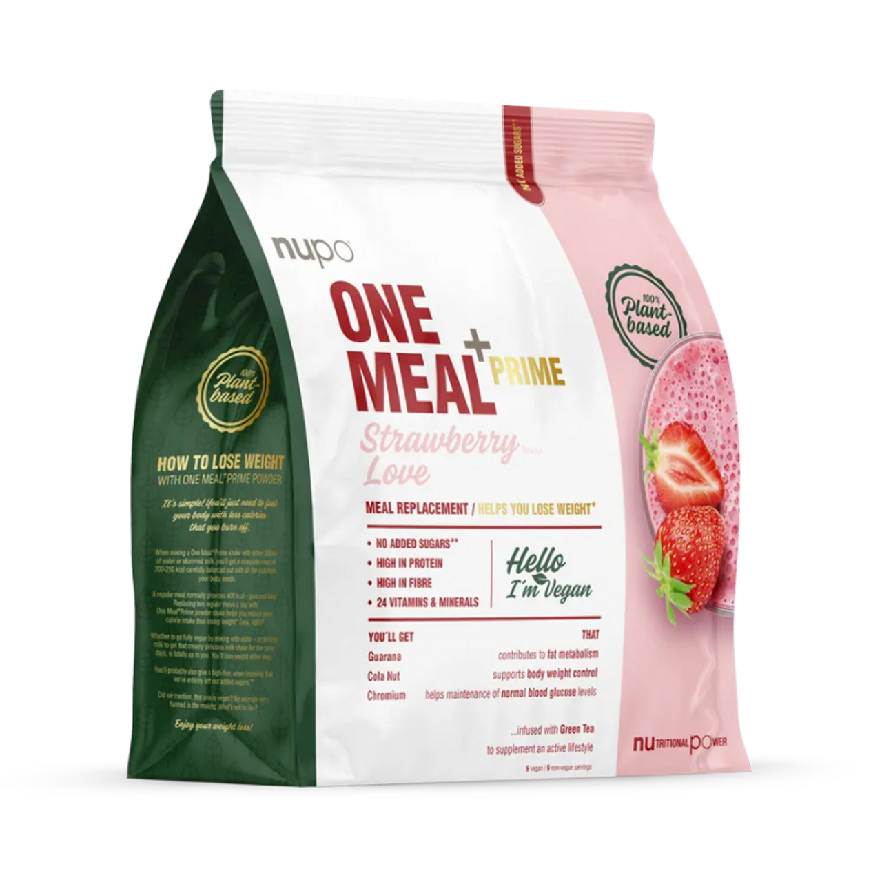 NUPO - One Meal + PRIME Vegan Strawberry Love Shake | MazenOnline
