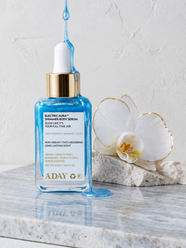 Electric Aura™ Shimmer Body Serum – Radiant Blue Glow